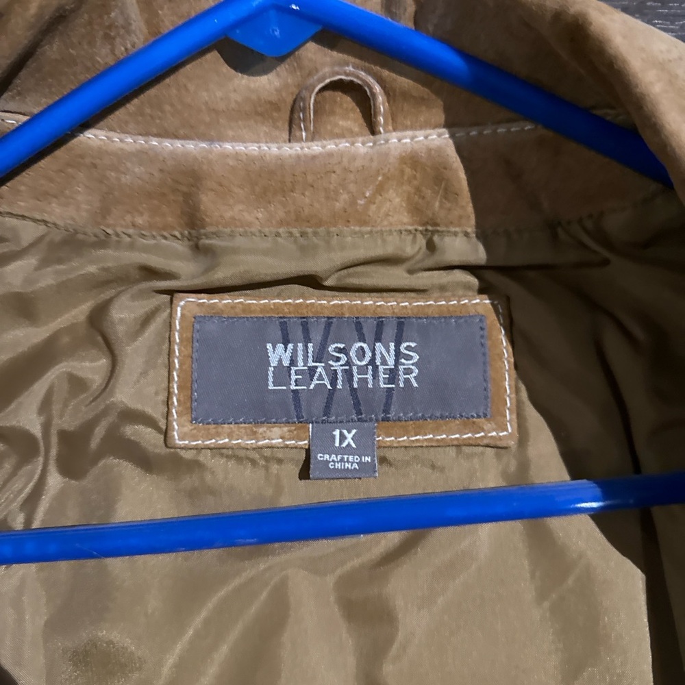 Wilsons Leather Women’s Suede Jacket 1X – Classic Tan Brown